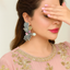 Exquisite Parrot Design Crystal Traditional Earrings with Pearl Drop
