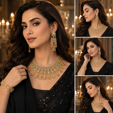 High-Quality American Diamond Bridal Set – Rs. 14,000