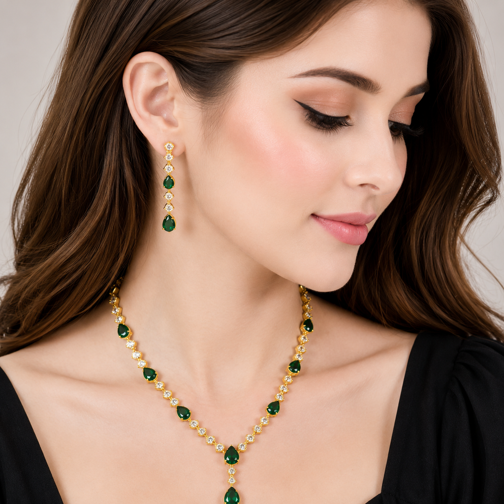 Elegant Crystal Necklace Set