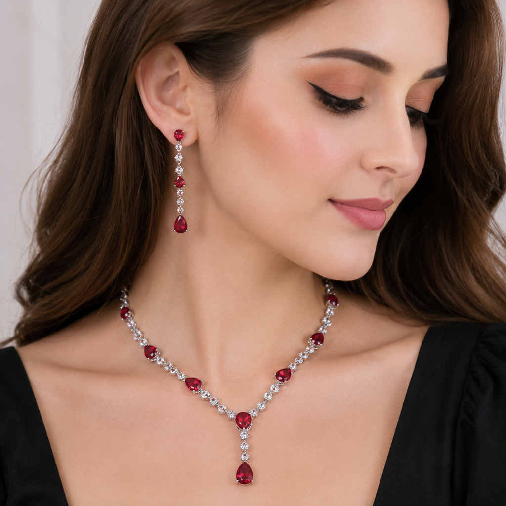 Elegant Crystal Necklace Set