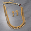 South Indian Long Mala Set with Floral Stud Earrings