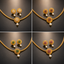 Floral Medallion Pearl Drop Necklace Set - all color variants