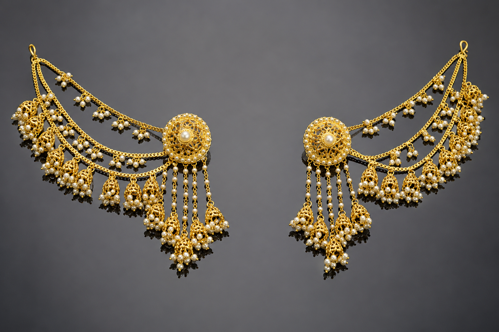 Filigree Jhumka Bahubali Earrings