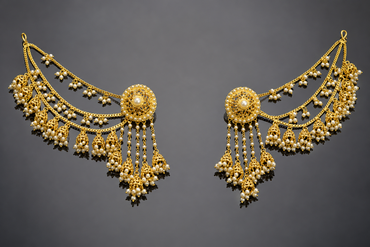 Filigree Jhumka Bahubali Earrings