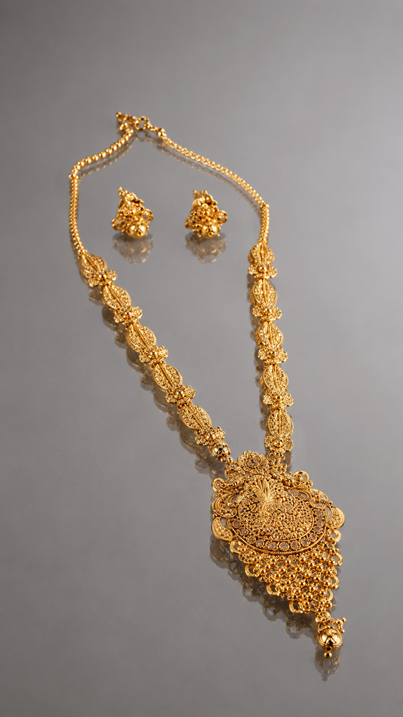 Antique Gold Temple Necklace Set