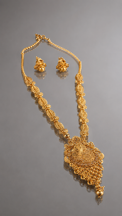 Antique Gold Temple Necklace Set