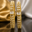 Gold Leaf Vine & Cats Eye Bangles
