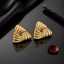 Fluted Triangle Stud Earrings