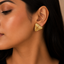 Fluted Triangle Stud Earrings