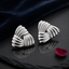 Fluted Triangle Stud Earrings
