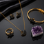Black Swan Crystal 4-Piece Jewelry Set
