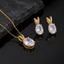 Oval CZ Locket Set – Rs. 650
