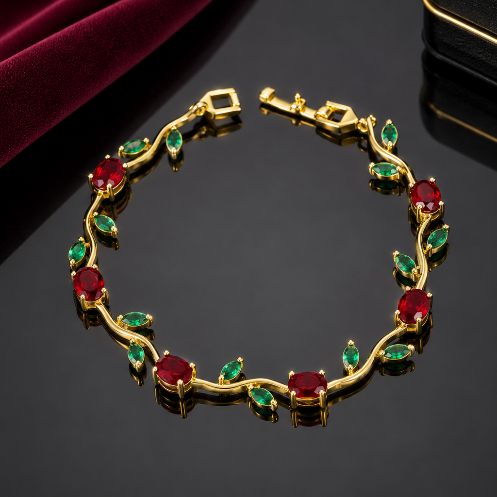 Elegant Tulip Cubic Zirconia Bracelet