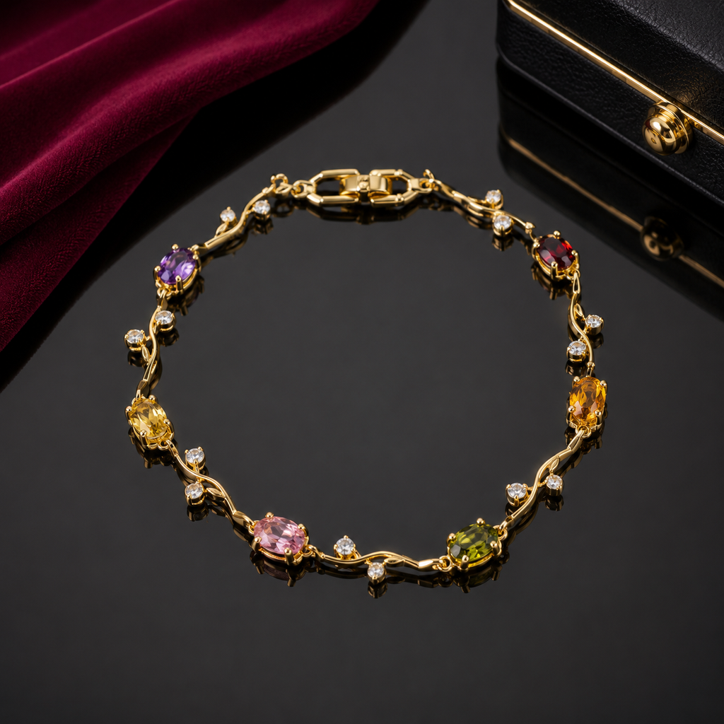 Elegant Tulip Cubic Zirconia Bracelet