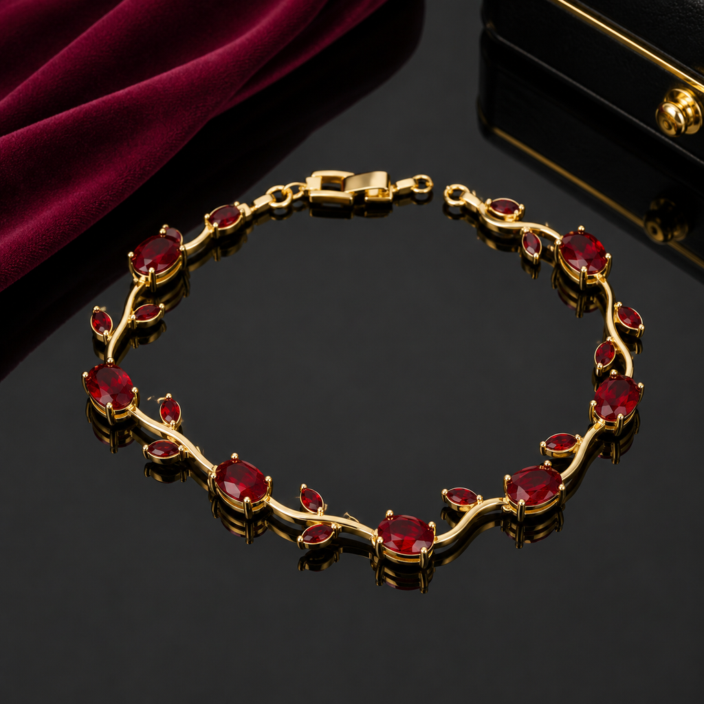 Elegant Tulip Cubic Zirconia Bracelet