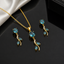 Emerald Tulip Pendant Set – Rs. 1250
