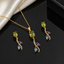 Emerald Tulip Pendant Set – Rs. 1250