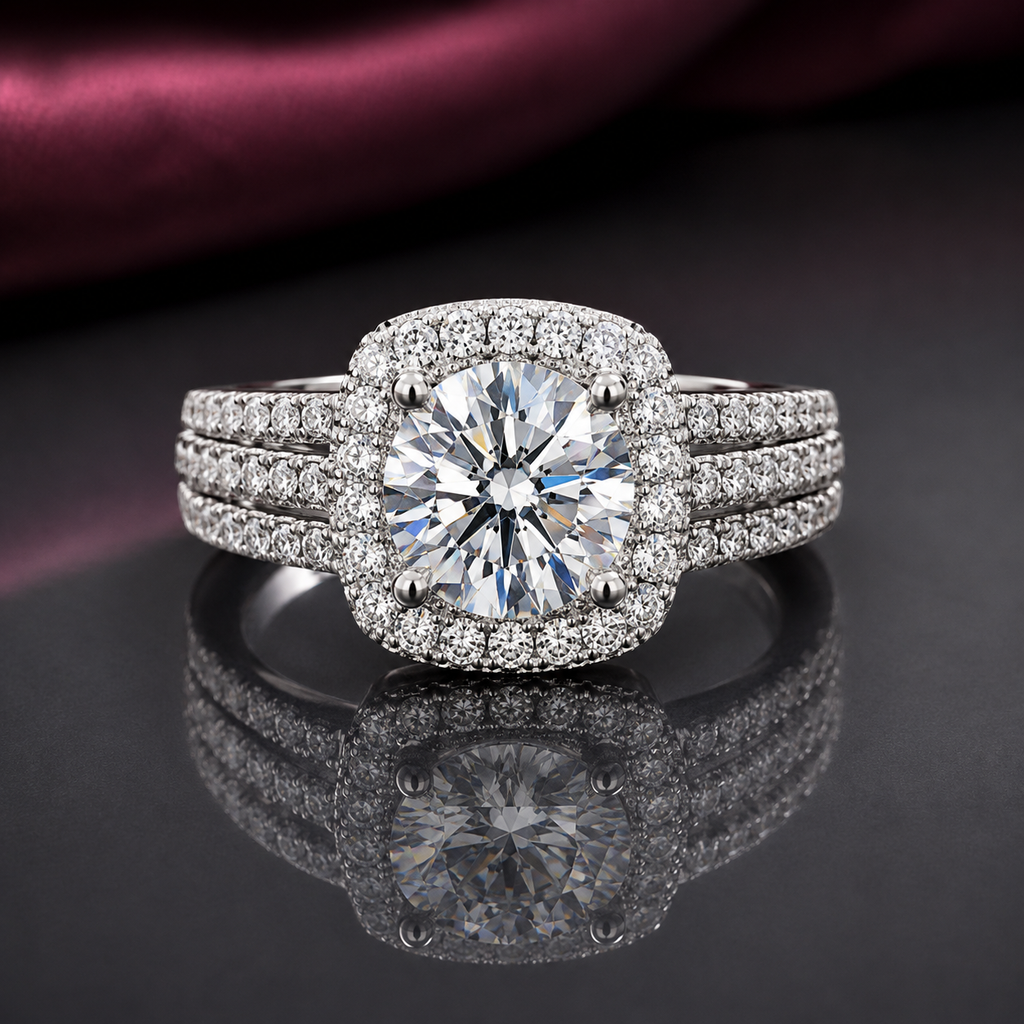Luxury Halo Ring – Rs. 1250