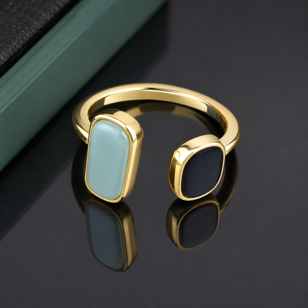 Dual Stone Open Ring – Rs. 800