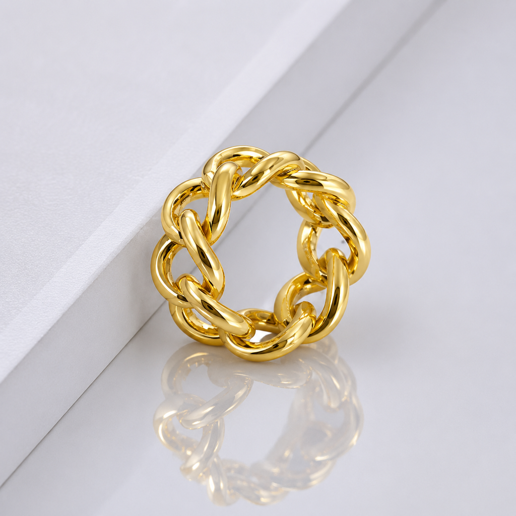 Gold Chain Link Ring – Rs. 750