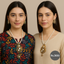 Floral Pearl Pendant Necklace Set – Rs. 3,650