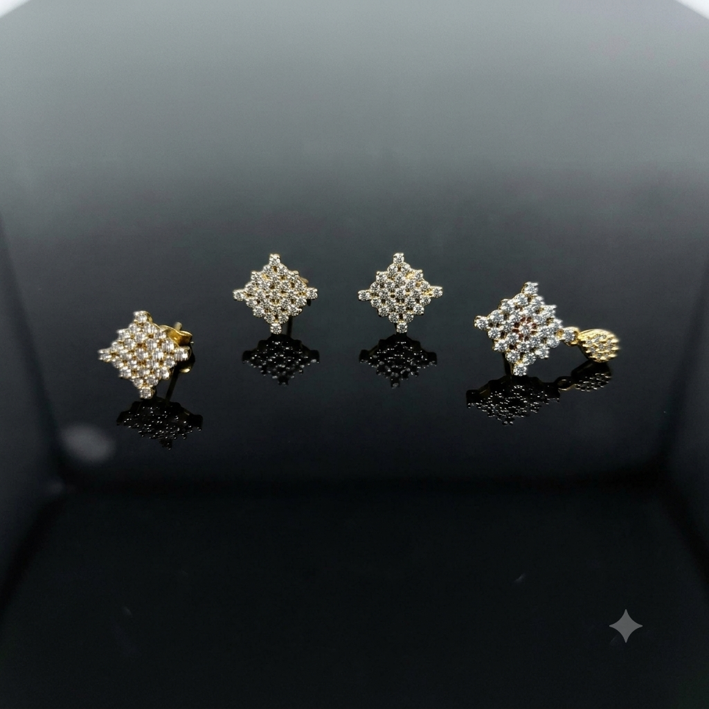 Rhombus Crystal Jewelry Set
