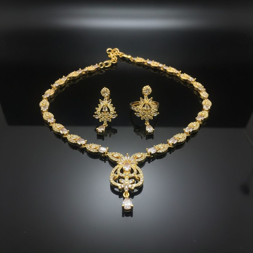 Gilded Flora Crystal Set