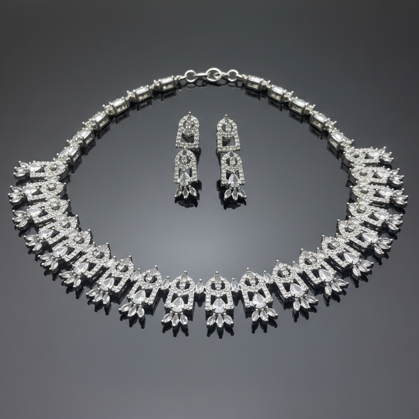 Platinum Prism Choker Set