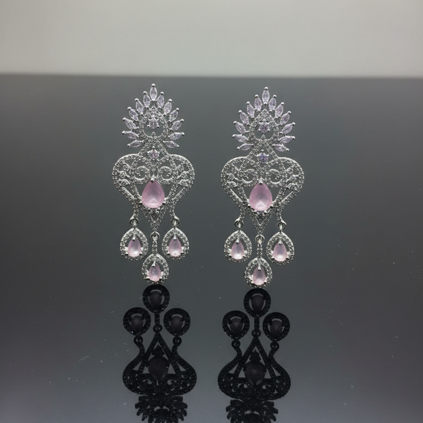 Rose Pink Heart Chandeliers