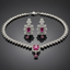 American Diamond Ruby Necklace Set