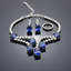 American Diamond Blue Stone Necklace Set – Bridal Jewelry Pakistan