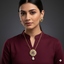 American Diamond Red Stone Pendant Set – Gold Bridal Jewelry Pakistan