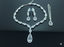 Luxe Silver Teardrop Zircon Bridal Necklace Set – Premium Pakistani Wedding Jewelry