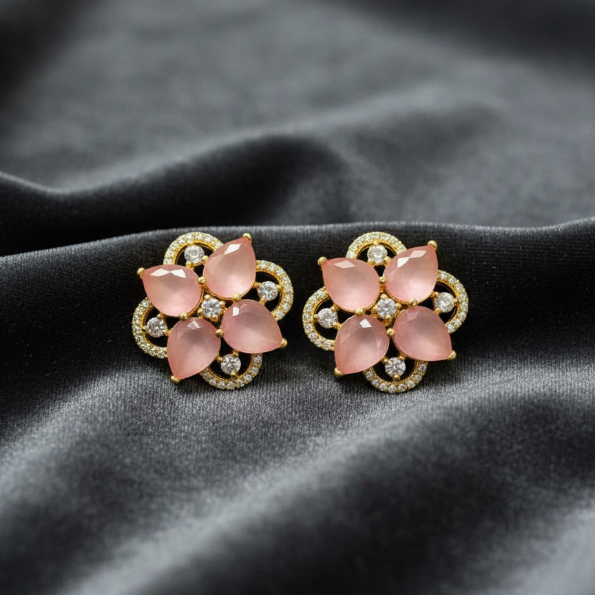 Destiny Rose Luxe Floral Stud Earrings