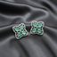 Destiny Emerald Floral Stud Earrings