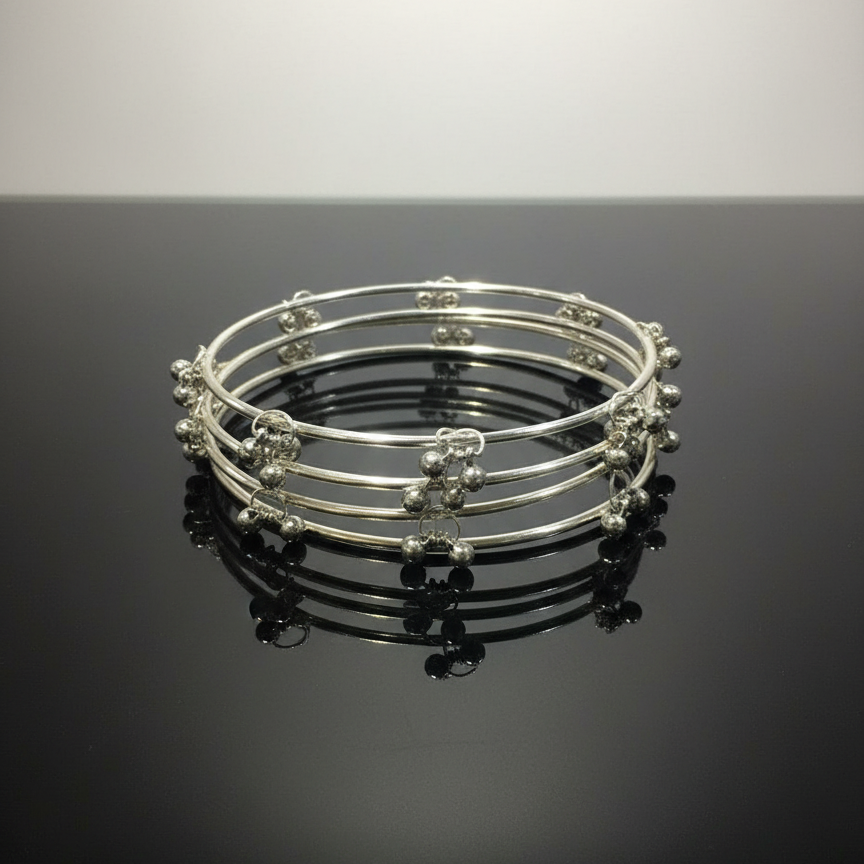 Silver Kashmiri Bangles Set – Elegant Traditional Churiyan Pakistan