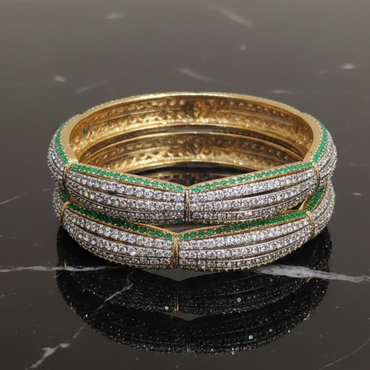 Destiny Emerald Luxe Stone Bangles Set