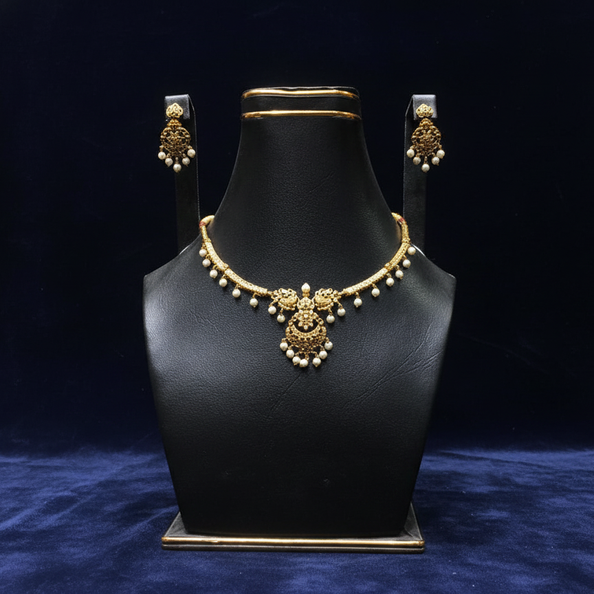 Destiny Classic Pearl Bridal Necklace Set