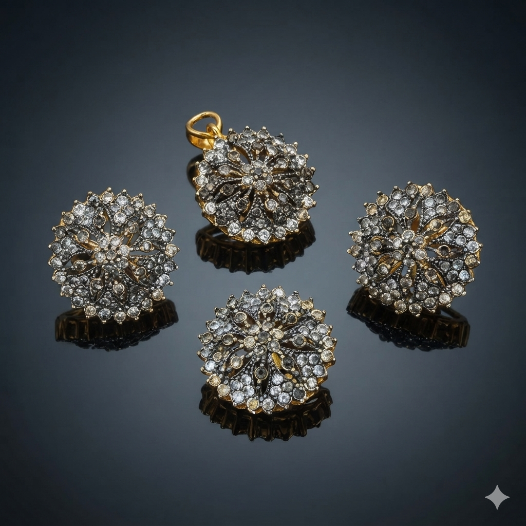 Vintage Floral Jewelry Set