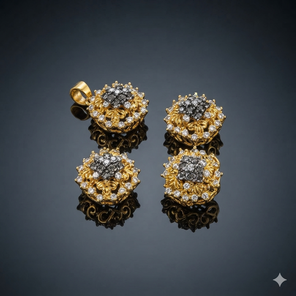 Luxury Floral Jewelry Set – Rs. 1650