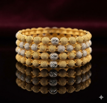 Dual-Tone Diamond-Cut Kada Set