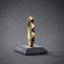 Gold Black Onyx Butterfly Bangle