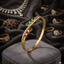 Gold Navratna Bypass Cuff