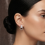 Twisted Knot Baguette CZ Stud Earrings
