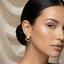 Twisted Knot Baguette CZ Stud Earrings
