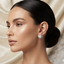 Pearl Flower CZ Stud Earrings