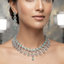 American Diamond Paisley Choker Set with Teal Accents - Necklace, Earrings & Maang Tikka