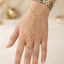 Gold Star Charm Hand Chain - Elegant Hand Anja