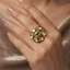 Antique Shield Core Kundan Ring