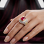 Ruby & Pavé Zirconia Cocktail Ring